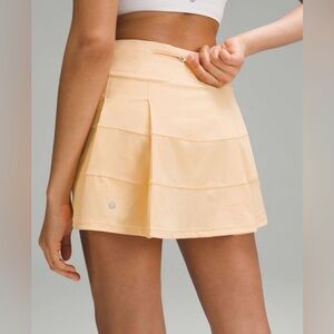 Lululemon Pace Rival Mid Rise Skirt Long Summer Glow Size 4